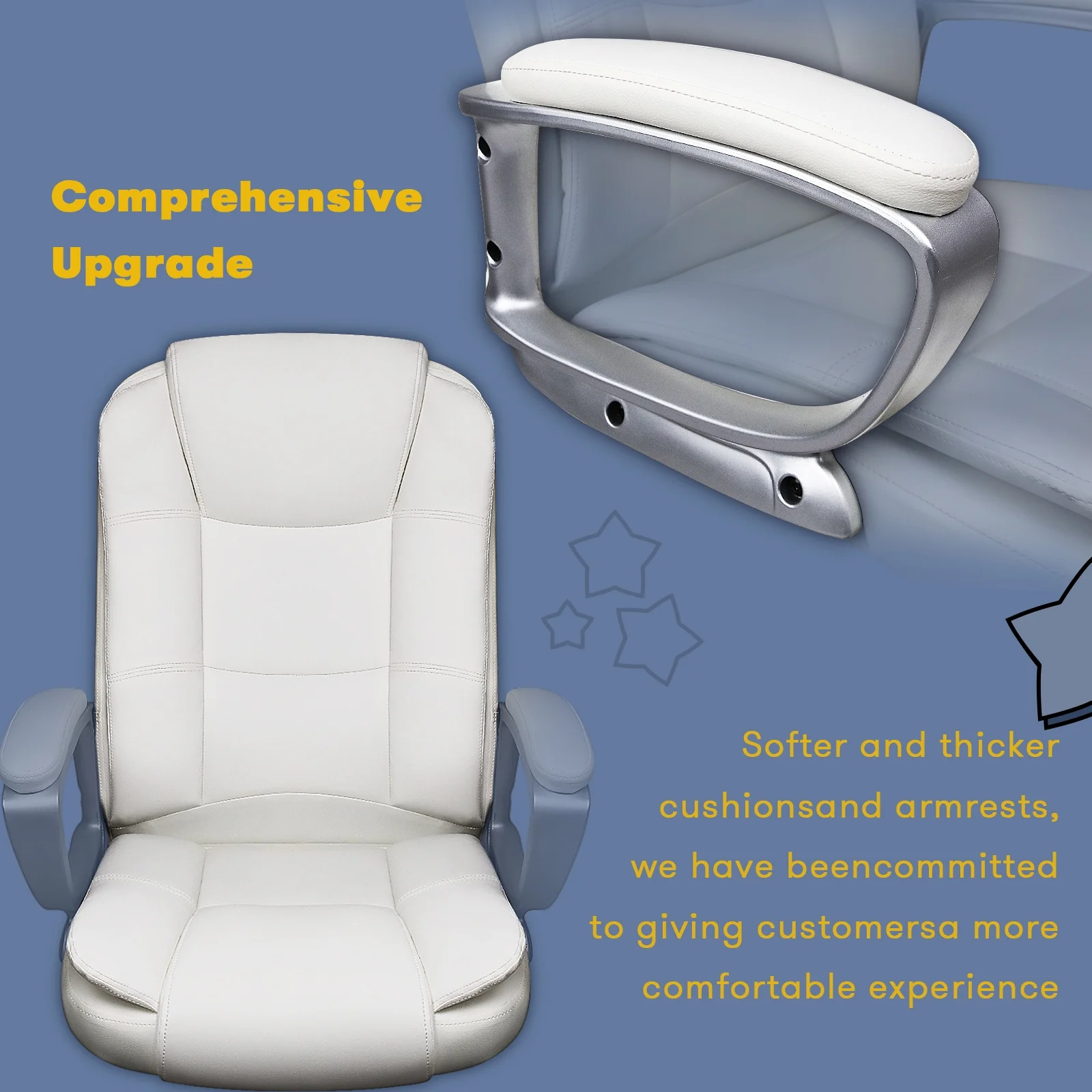 Bossin Big and Tall Home Office Computer chair for Adults, High Back Desk Chair for Heavy Duty 400 LBS