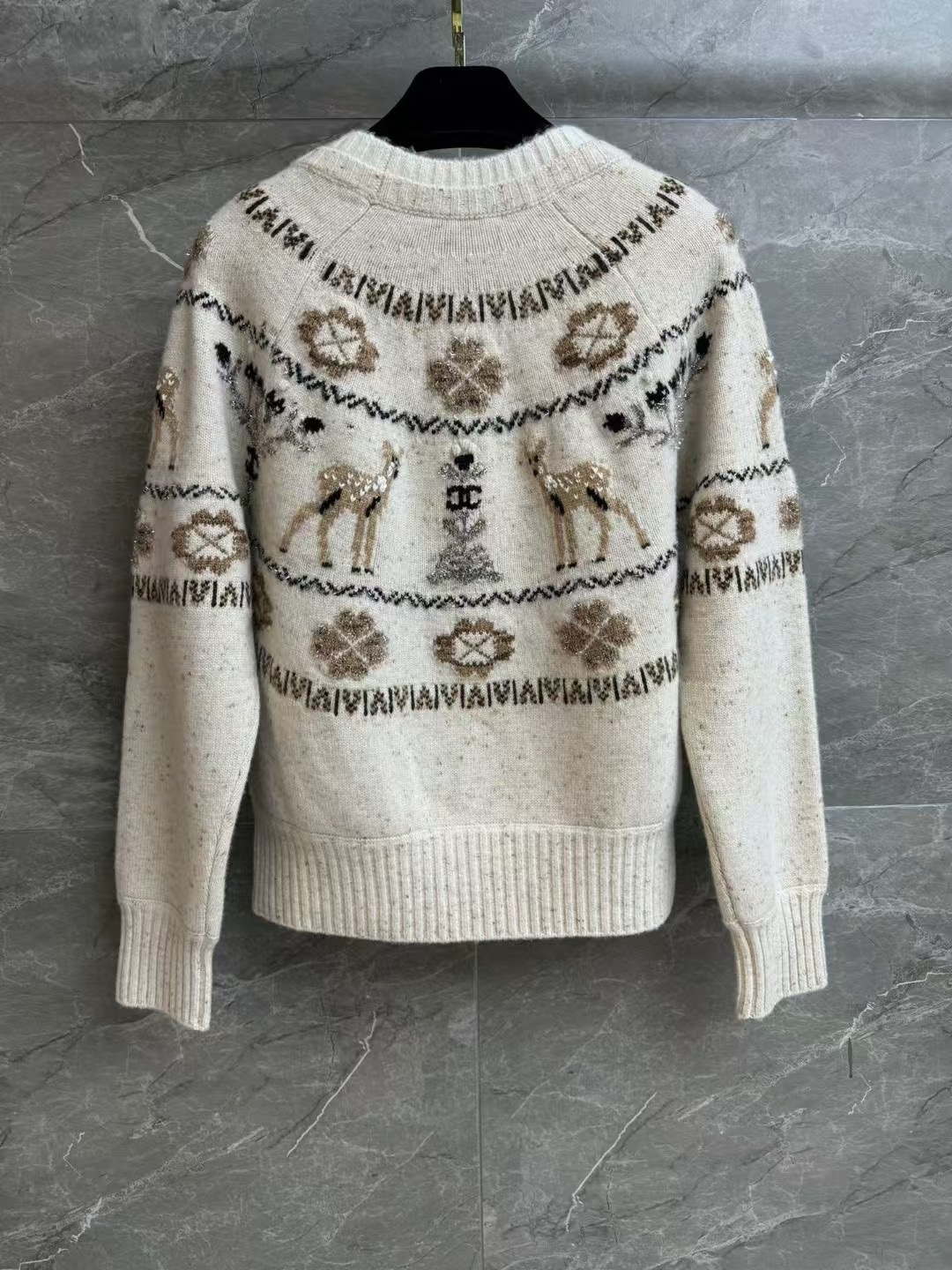 Deer and snowflake sweater
