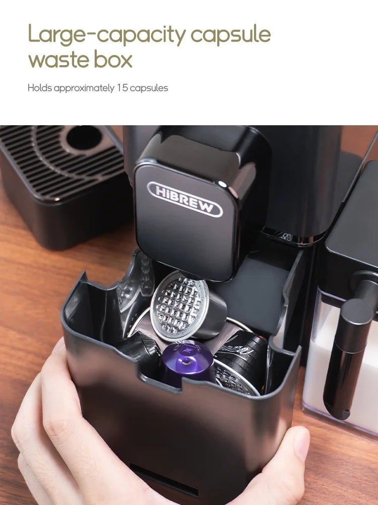 HiBREW H15 Capsule Espresso Machine, 20 Bar Coffee Maker with Milk Frother, Compatible with NS Pods