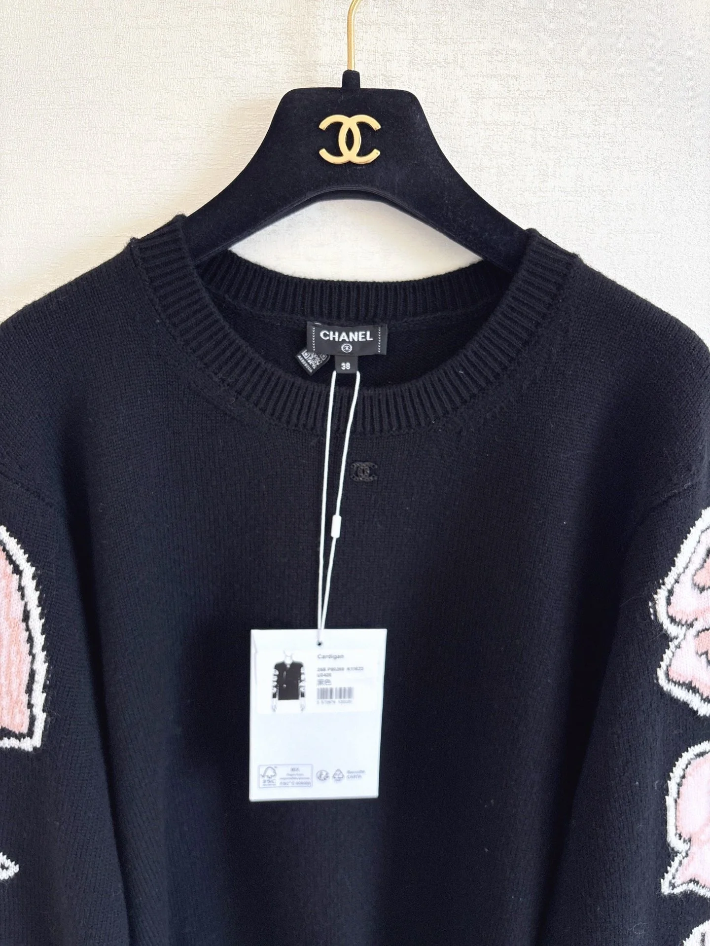 Cartoon Doll Cashmere Round Neck Long Sleeve