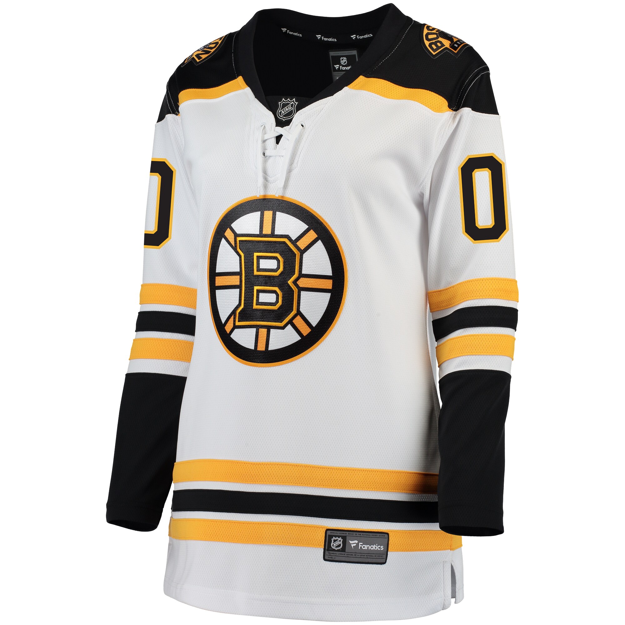 Boston Bruins Fanatics Women’s Away Breakaway Custom Jersey – White