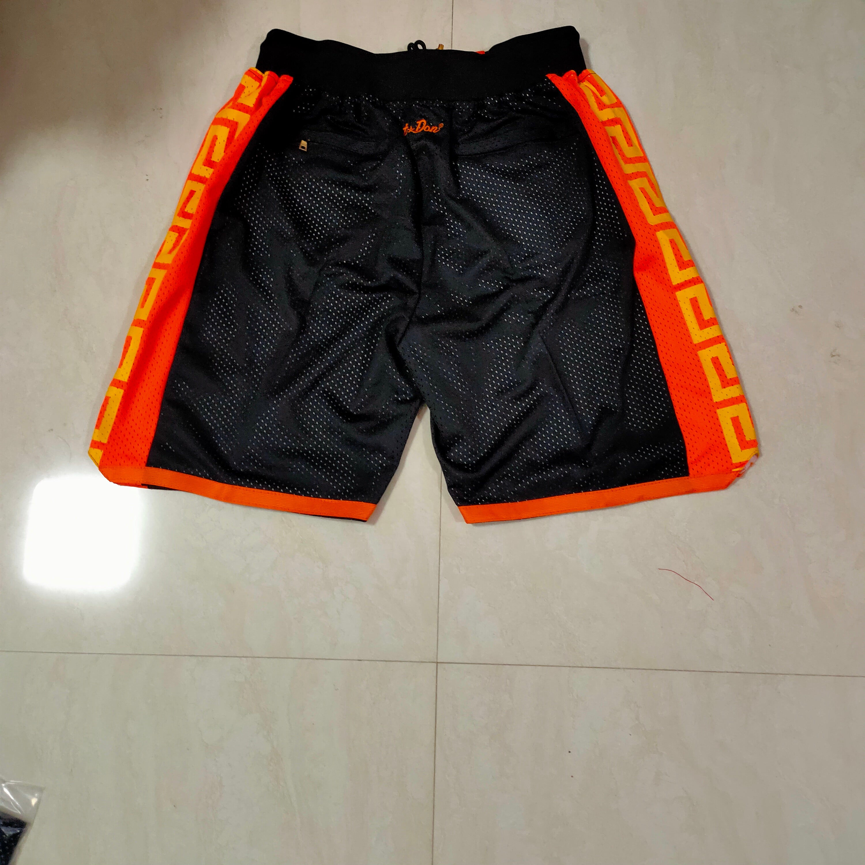 Golden State Warriors Black Chinese Justton Retro Pocket Shorts