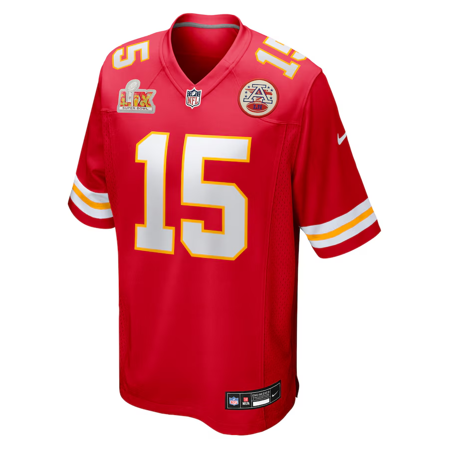 Men's Kansas City Chiefs Patrick Mahomes Nike Red Super Bowl LIX Jersey
