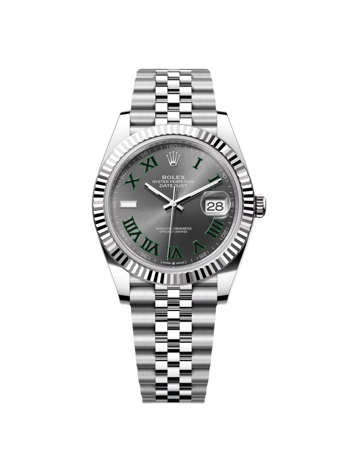 【Super Clone】RLX  Datejust 41mm 126334 Slate Roman Jubilee Stainless Steel Mens Watch
