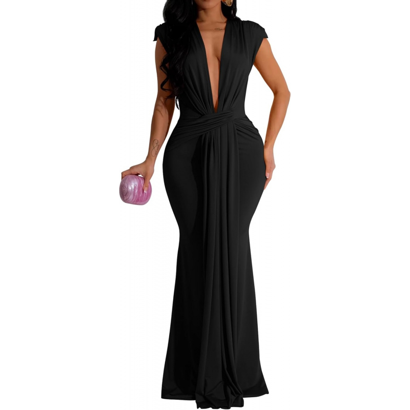 Women's Elegant Sleeveless Deep V Neck