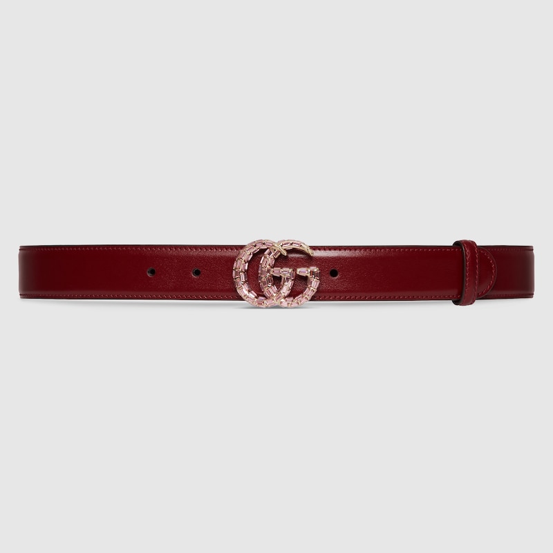 GG Marmont thin belt with crystals
