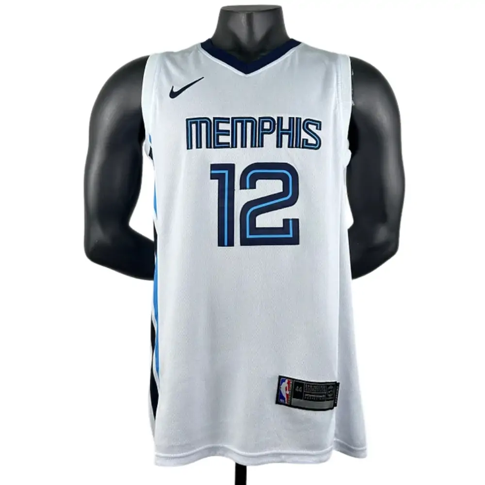 Embroidery Grizzlies White No. 12 Morant