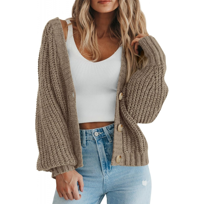 Women's Chunky Knit Open Front Sweater