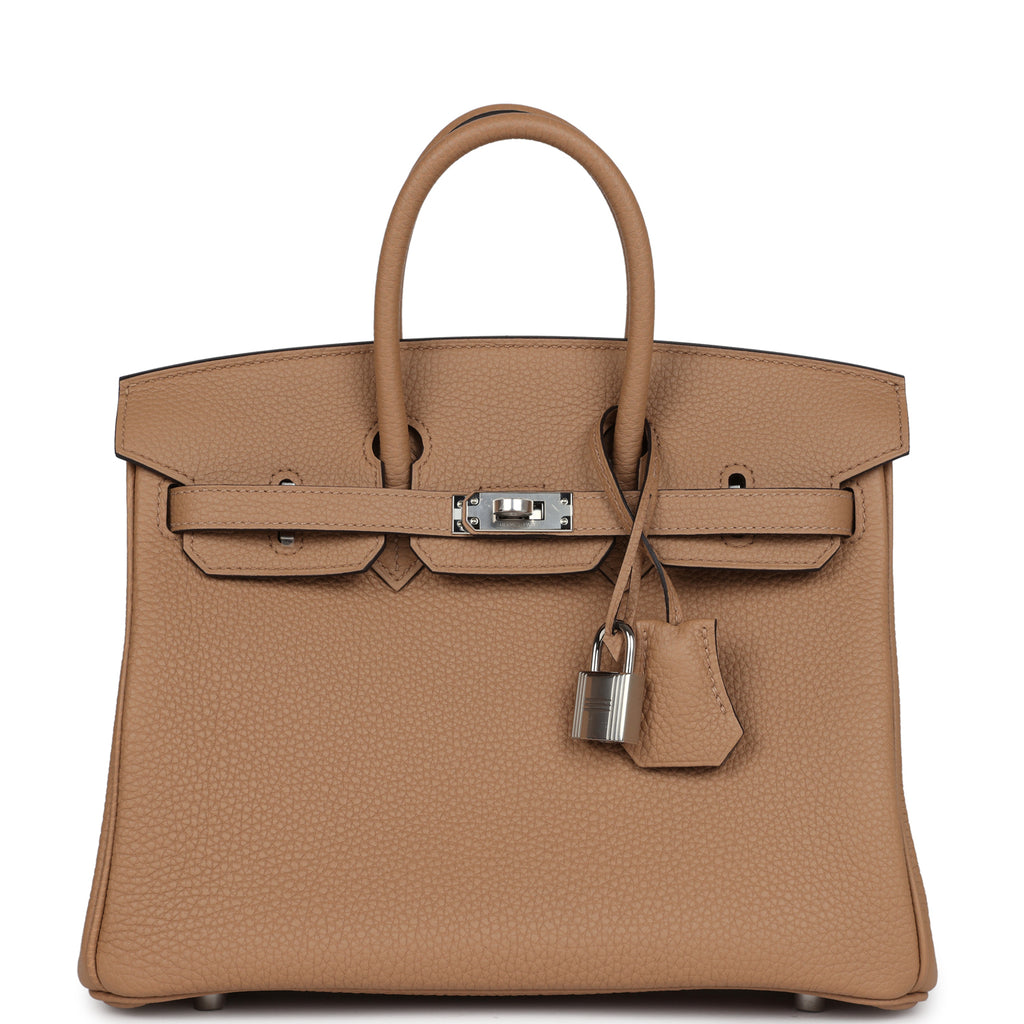 Birkin 25 Chai Togo Palladium Hardware