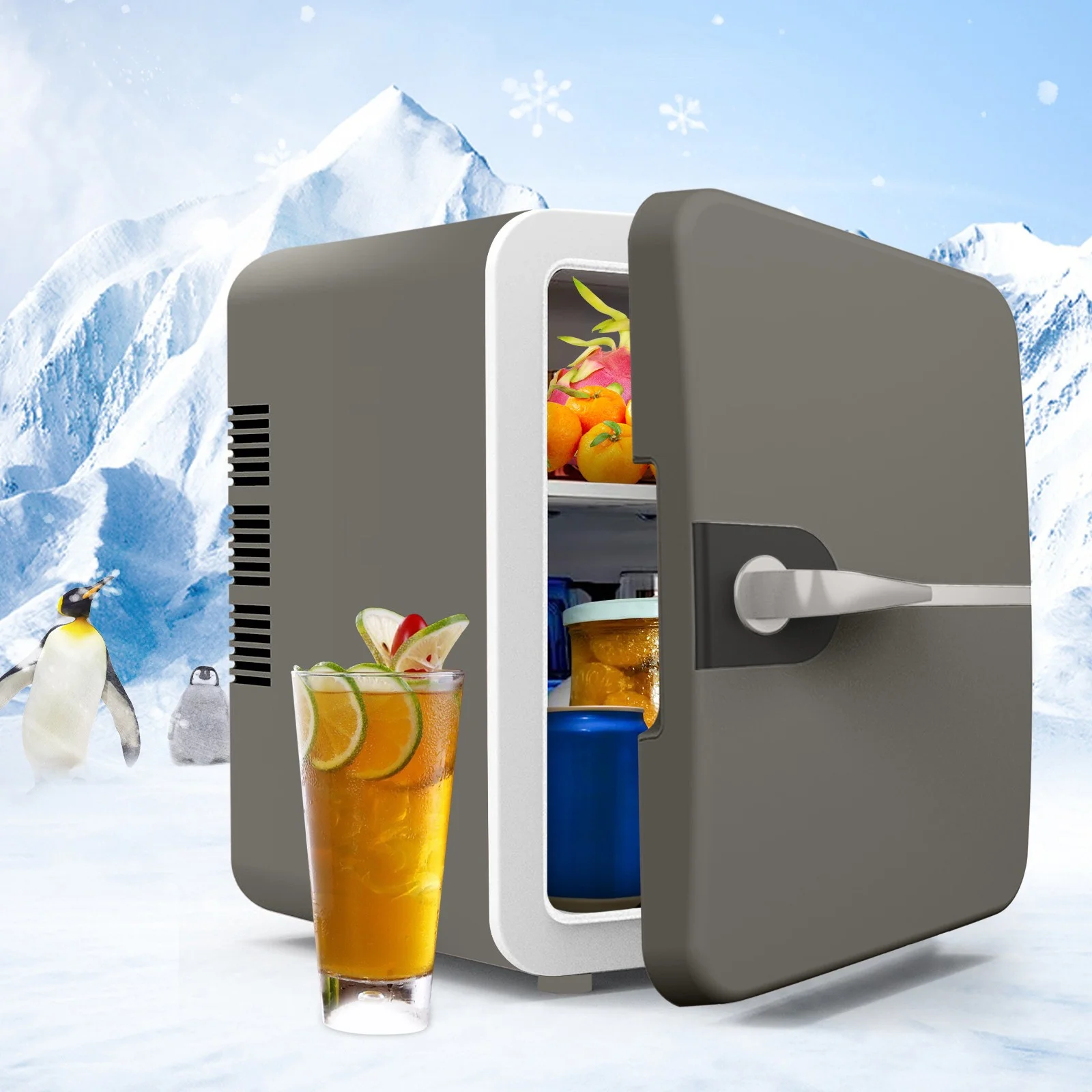 Mini Fridge, Portable Small Refrigerator 6L Cooler Compact Fridge for SkinCare, Food and Drinks, Small Fridge for Bedroom, Dorm, Car, Office Desk