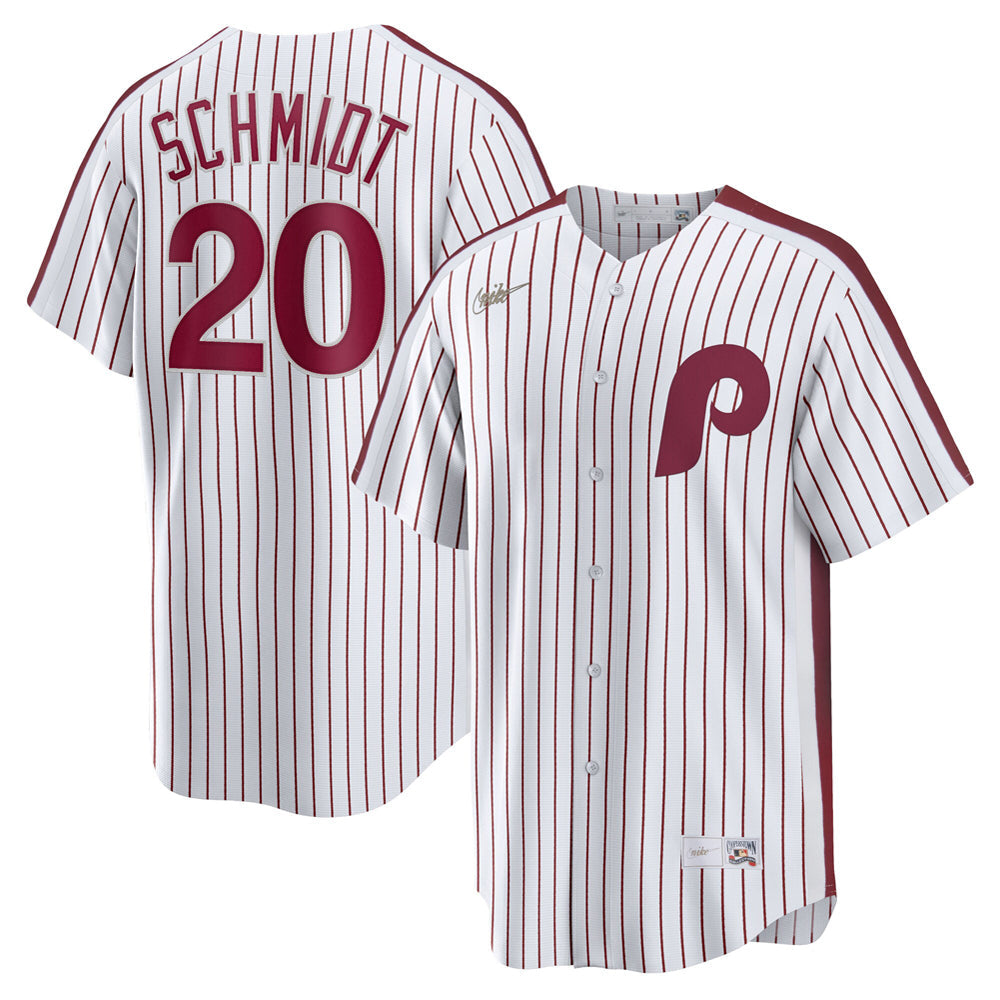 Men's Philadelphia Phillies Mike Schmidt Home Cooperstown Collection Player Jersey - White