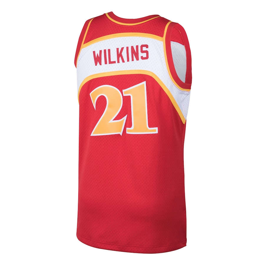 Men's Atlanta Hawks Dominique Wilkins Mitchell & Ness Red 1986/87 Hardwood Classics Swingman Jersey
