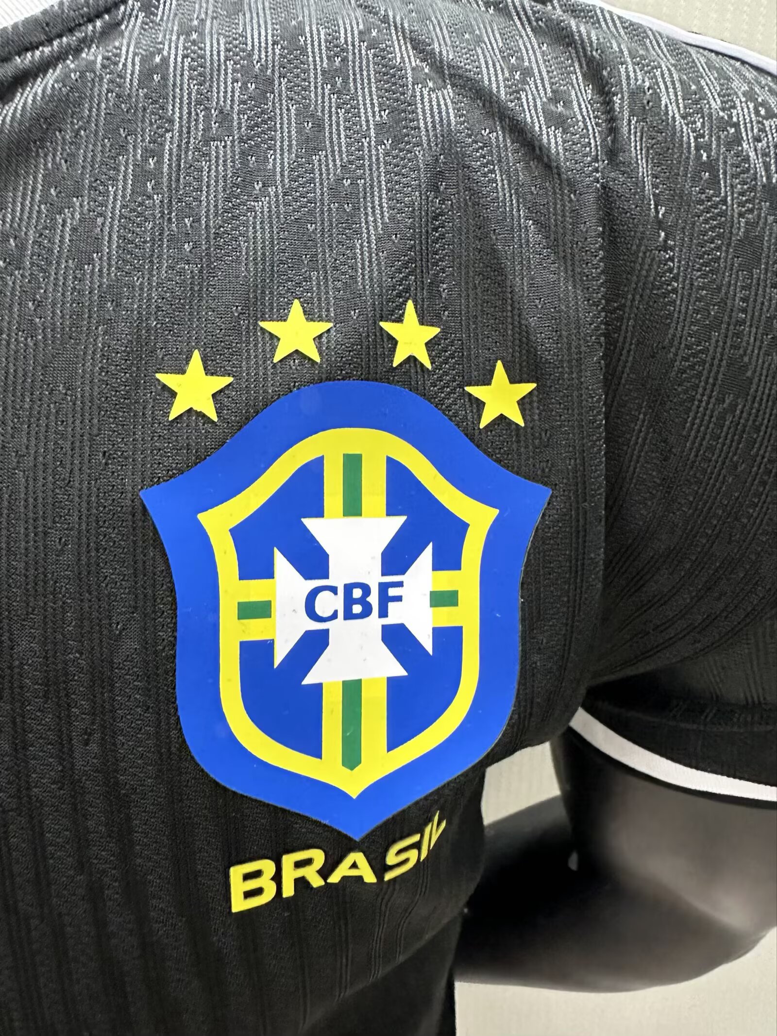 1998 Brazil Retro Black Jersey - Player Edition