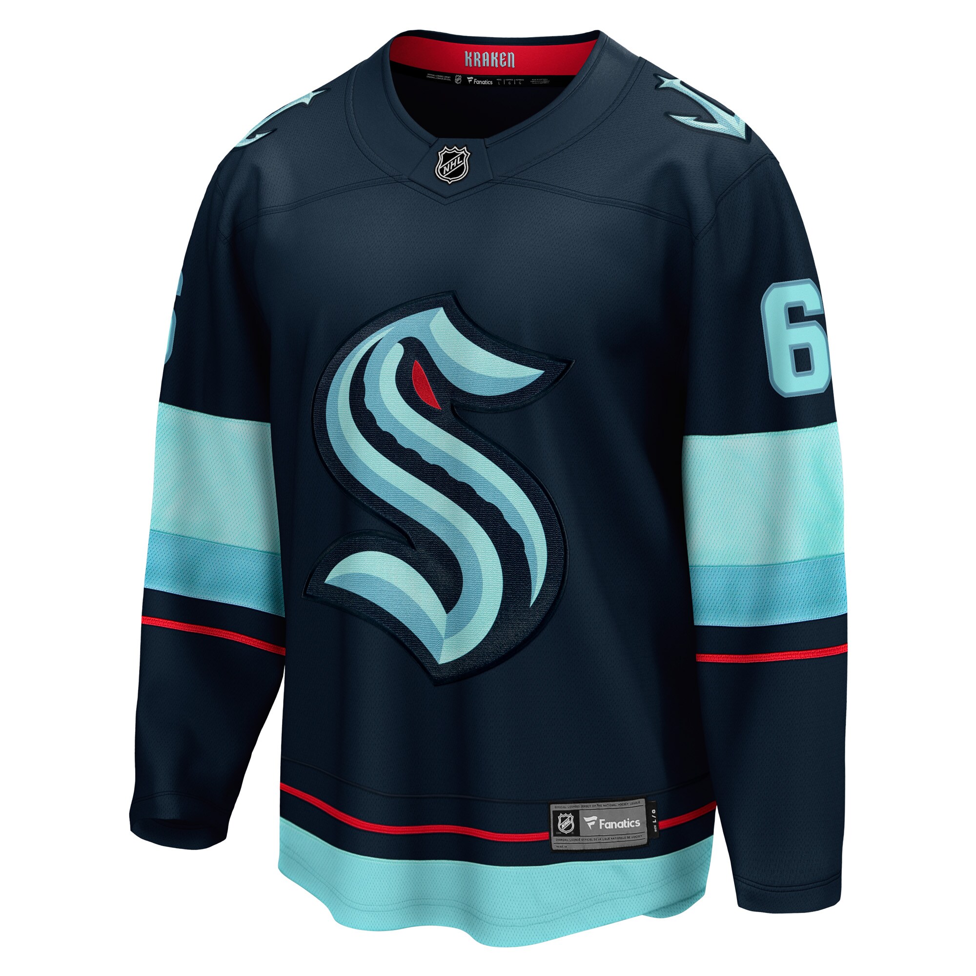 Adam Larsson Seattle Kraken Fanatics Home Breakaway   Jersey – Deep Sea Blue