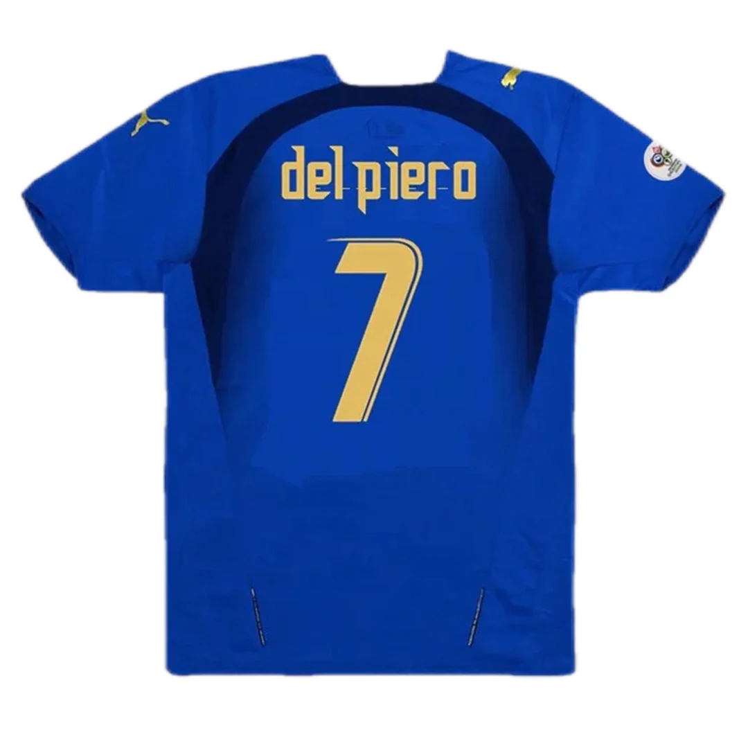 Del Piero #7 Italy 2006 Home Retro Football Jersey