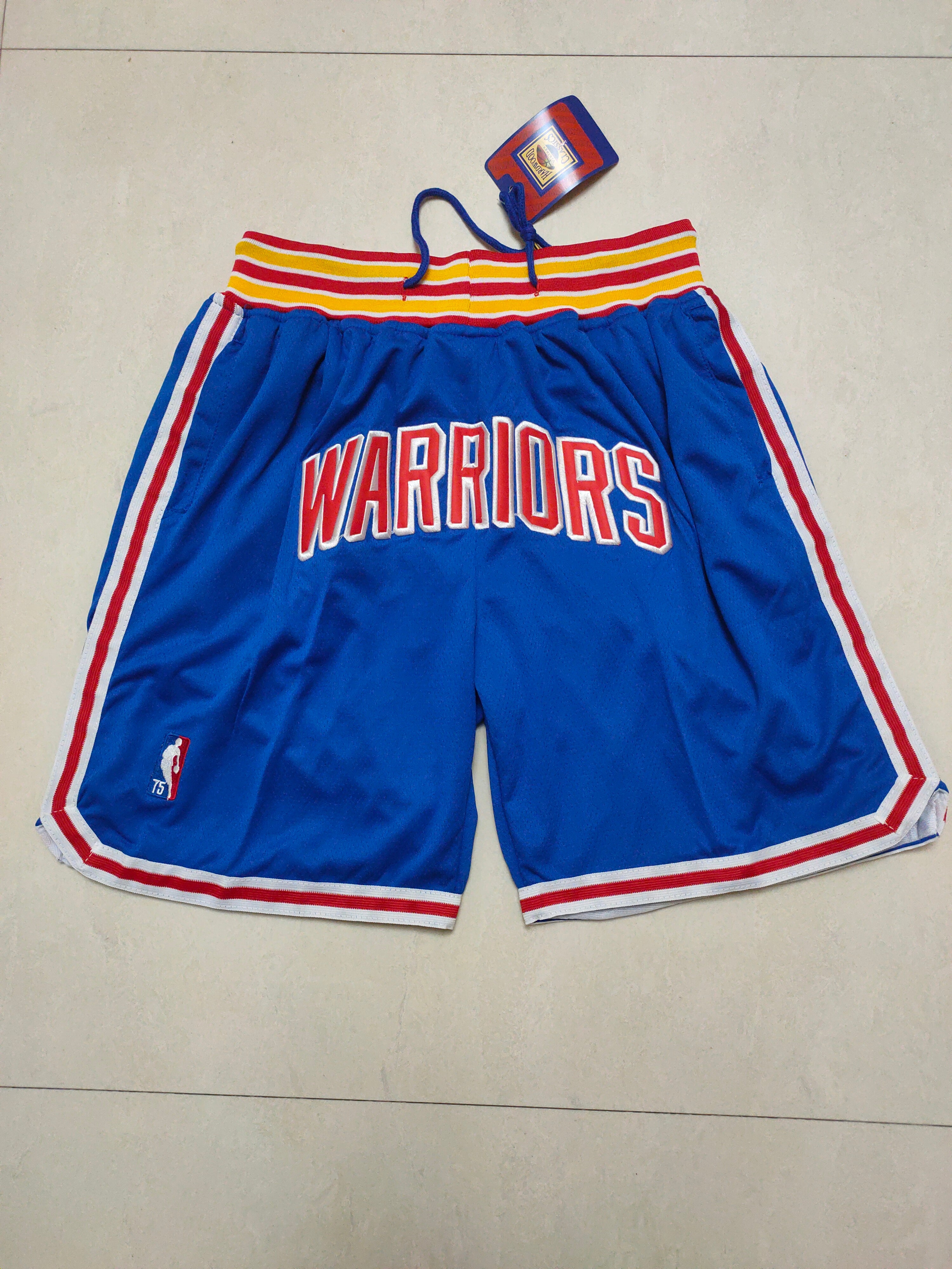 Golden State Warriors Colorful Blue New 75th Anniversary Pocket Pants