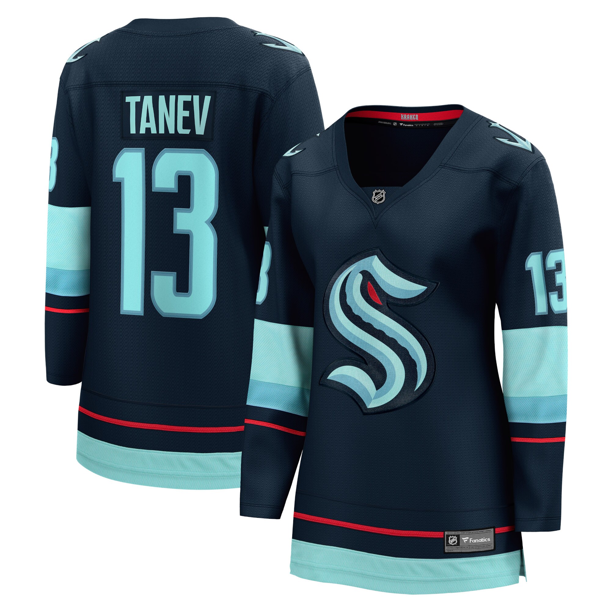 Brandon Tanev Seattle Kraken Fanatics Women’s Home Premier Breakaway   Jersey – Deep Sea Blue