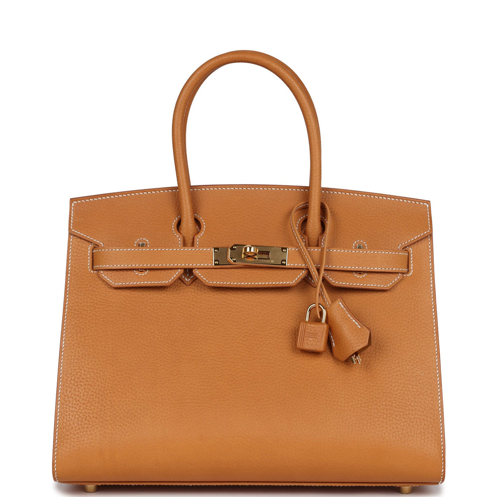 Birkin Sellier 30 Naturel Sable Vache Naturel Graine Gold Hardware