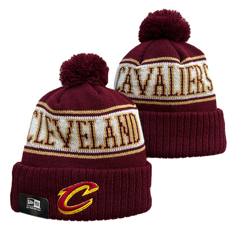 Cleveland Cavaliers New Era Throwback Retro Cuffed Knit Hat with Pom
