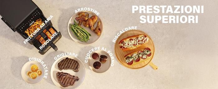 PRINCESS - Friggitrice ad aria DUAL VERTICAL-Nero