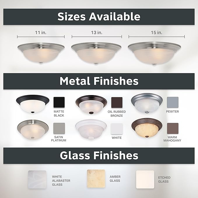 15 in Modern 3-Light Flush Mount Ceiling Light