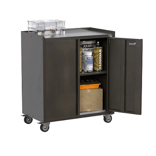 SUPEER Metal Rolling Garage Cabinet, 71'' Tall Industrial Storage Cabinet with Wheels and 4 Adjustable Shelves, Utility Filing Cabinet for Garage, Tool House, Assemble Required
