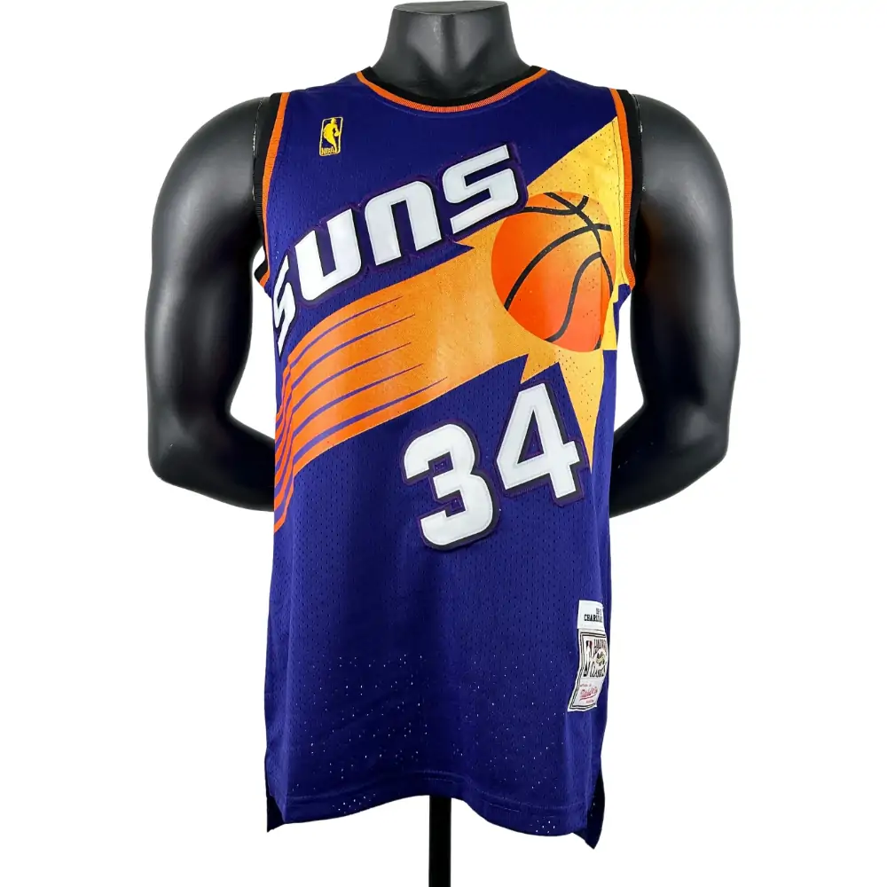 Embroidered MN retro jersey Suns 92/93 season purple No. 34 Barkley