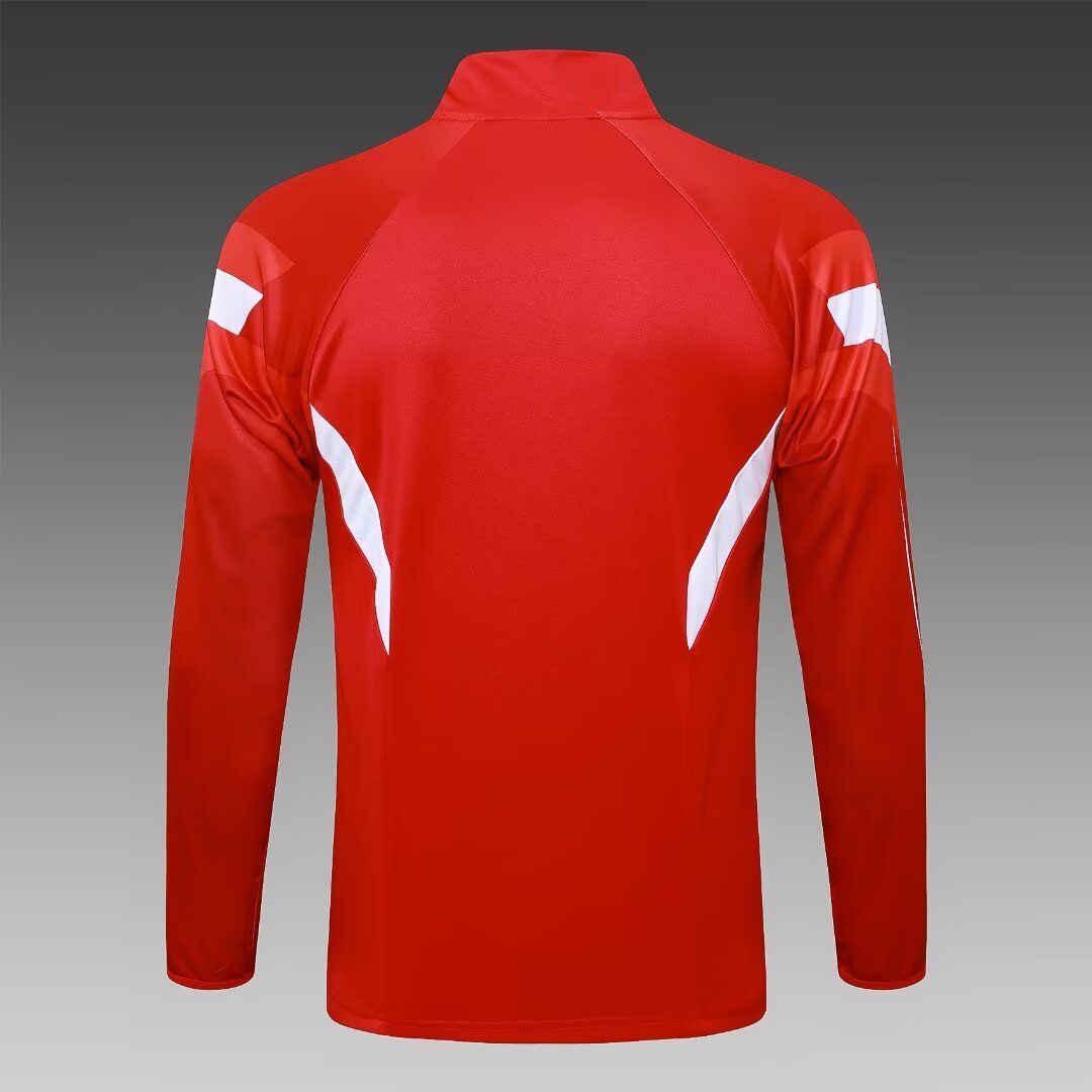 2024/2025 Bayern Munich Half-Pull Training Suit Red Football Shirt 1:1 Thai Quality