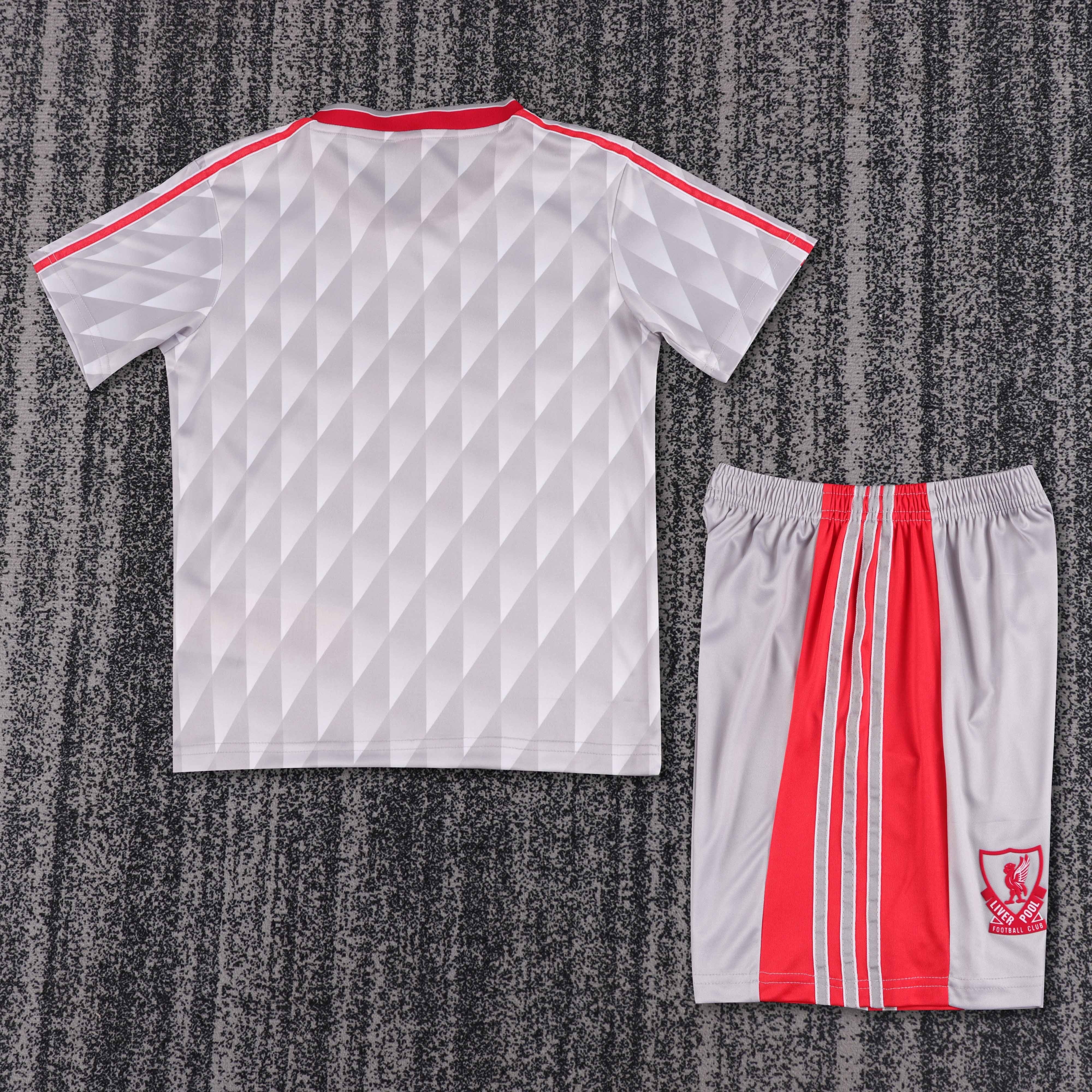 1989-91 Liverpool Away Retro Children's Jersey Set - Fans Edition