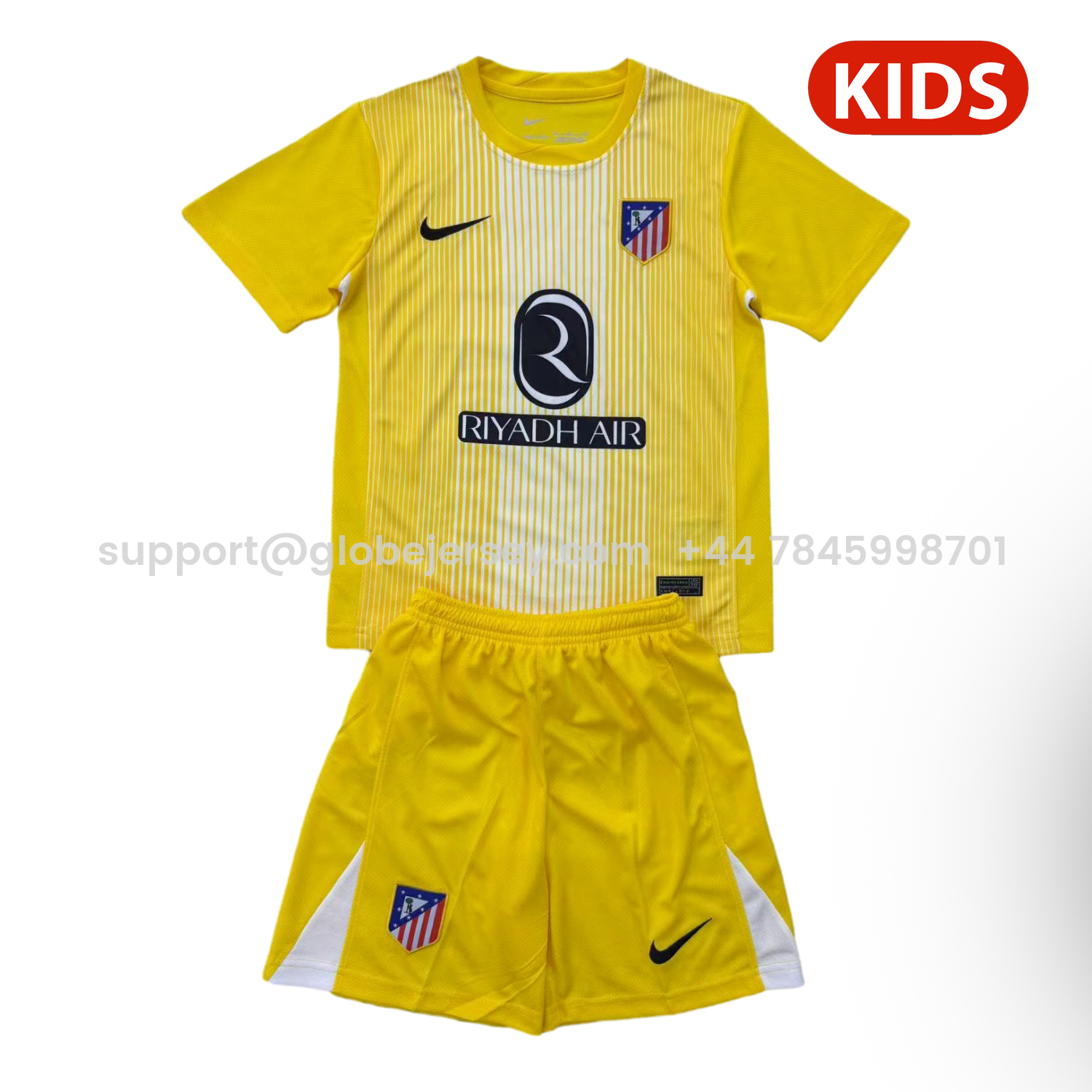 Atletico Madrid 25-26 Yellow Goalkeeper Kids Kit