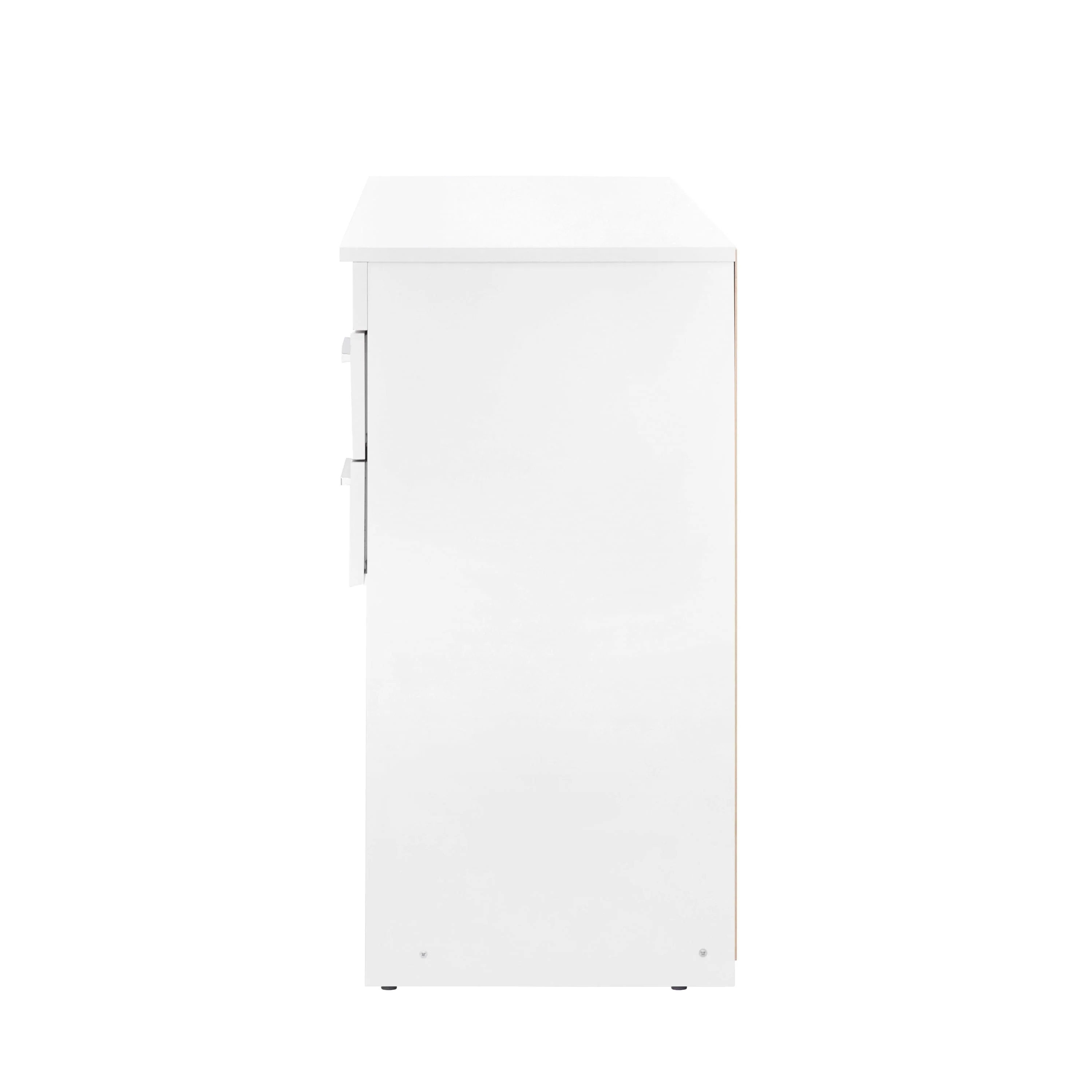 Techni Mobili White Computer Desk for Home Office or Bedroom, with Drawers Ideal for Small Spaces