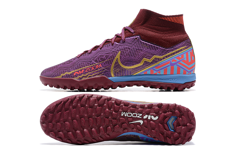 Assassin 15th generation high-top fully knitted waterproof MD air cushion grass spike football shoes