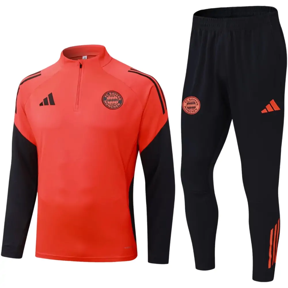 2025/26 Bayern Munich orange half-zip training jersey