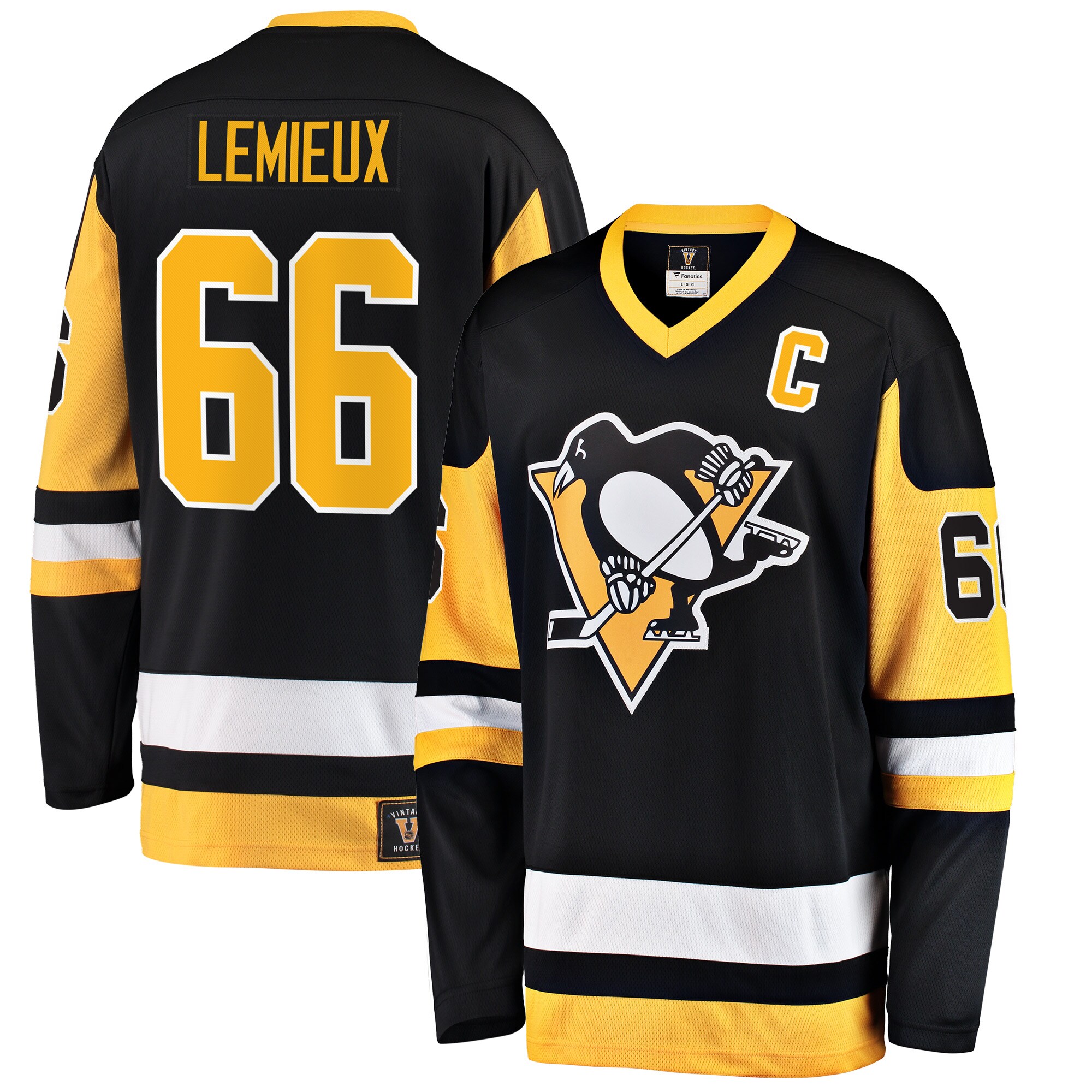 Mario Lemieux Pittsburgh Penguins Fanatics Premier Breakaway Retired   Jersey – Black