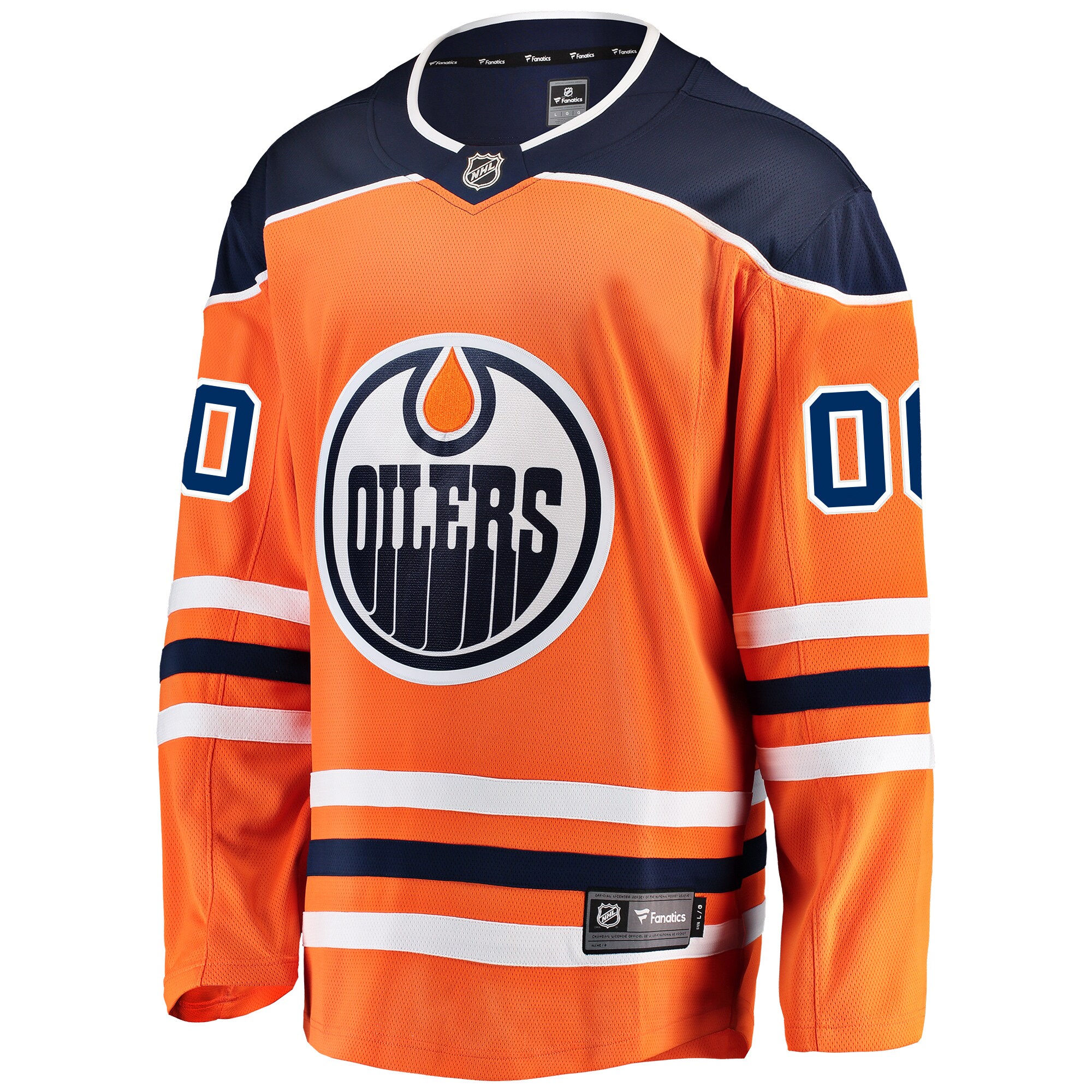 Edmonton Oilers Fanatics Home Breakaway Custom Jersey – Orange