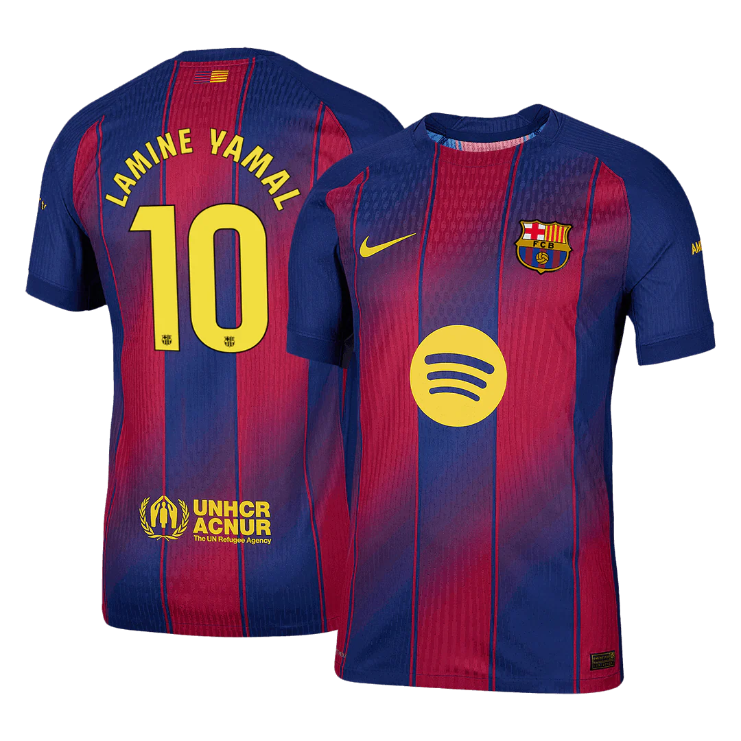 LAMINE YAMAL #10 Barcelona Home Player Version Soccer Jersey 2025/26