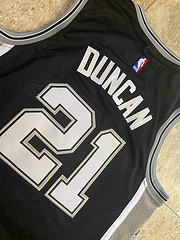 Tim Duncan Throwback San Antonio Spurs Black 21 MN