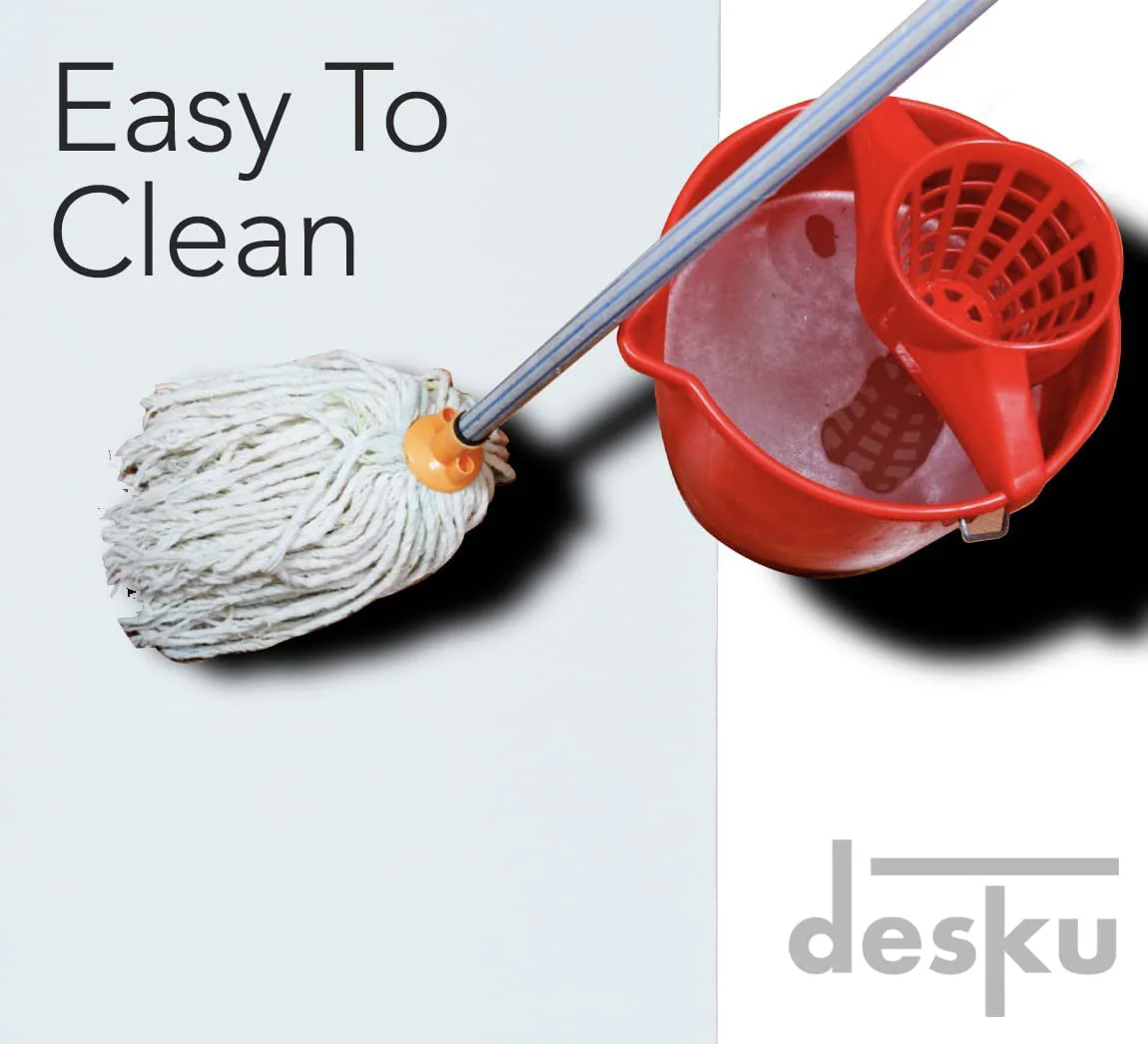 DESKU Office Desk Chair Mat – PVC Mat for Hard Floor Protection, Clear, 30 Inches x 48 Inches, Made in The USA, Home Office Supplies