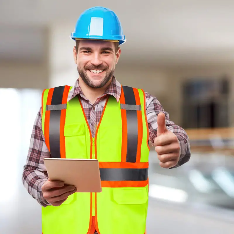10-Pack High-Visibility Reflective Safety Vests for Construction and Security Teams