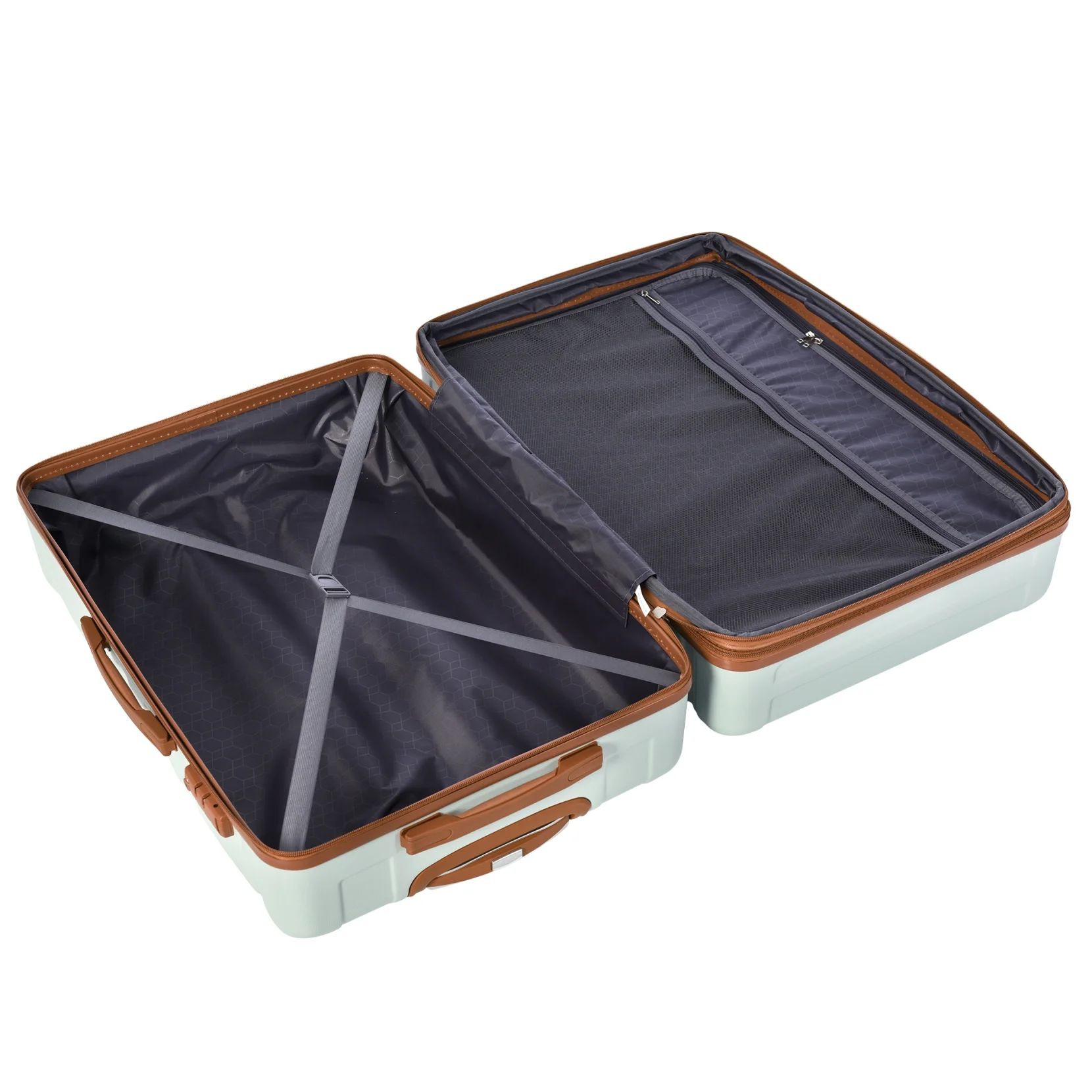 Luggage Suitcase 3 Piece Sets, New Model Expandable ABS Hardshell Luggage, Lightweight Carry-on Suitcase Sets with Spinner Wheels & TSA Lock, 20''/ 24''/ 28'', Blue Gray
