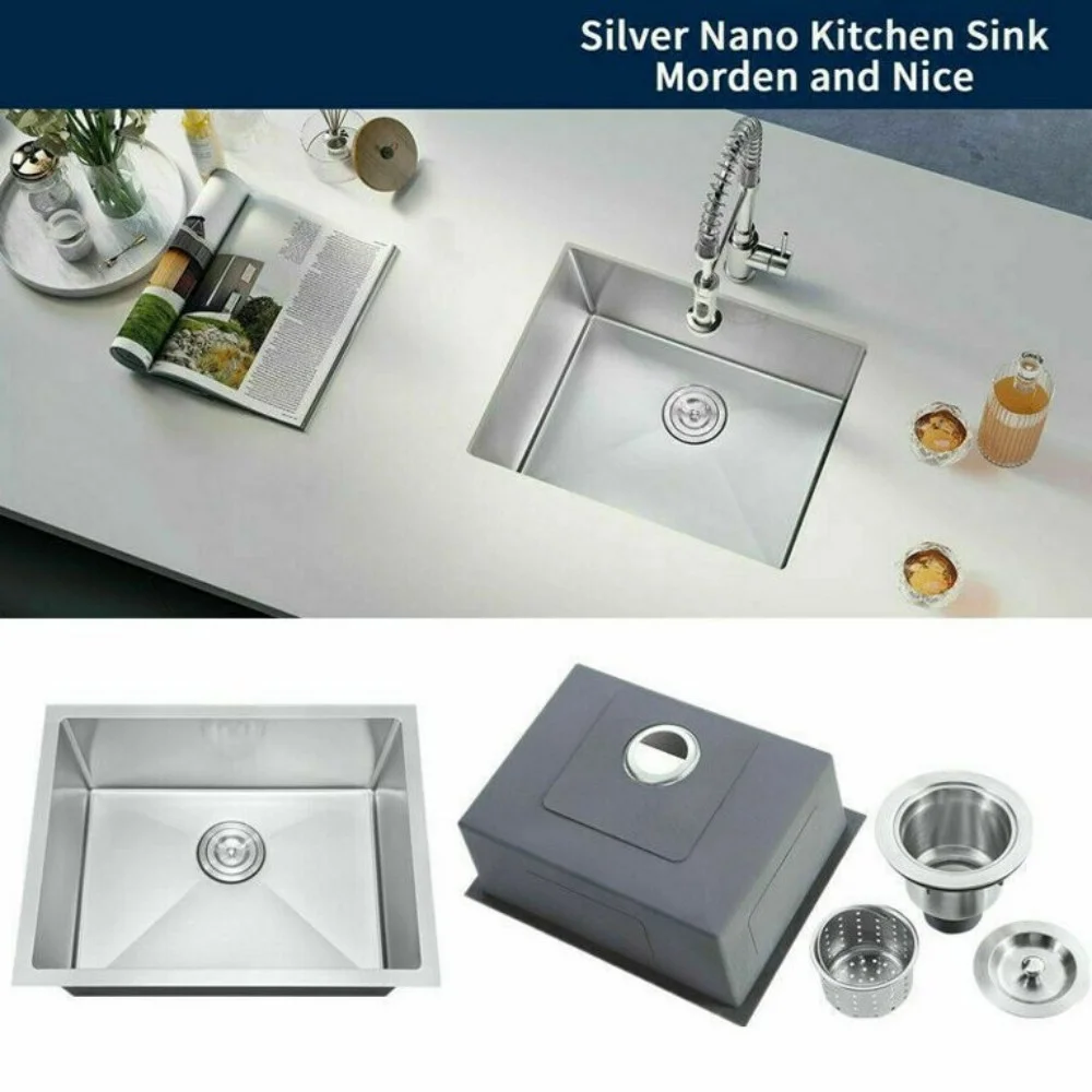 RXFSP 23 in Stainless Steel Farmhouse Apron Front Workstation Sink, Single Bowl, Corrosion and Noise Resistant