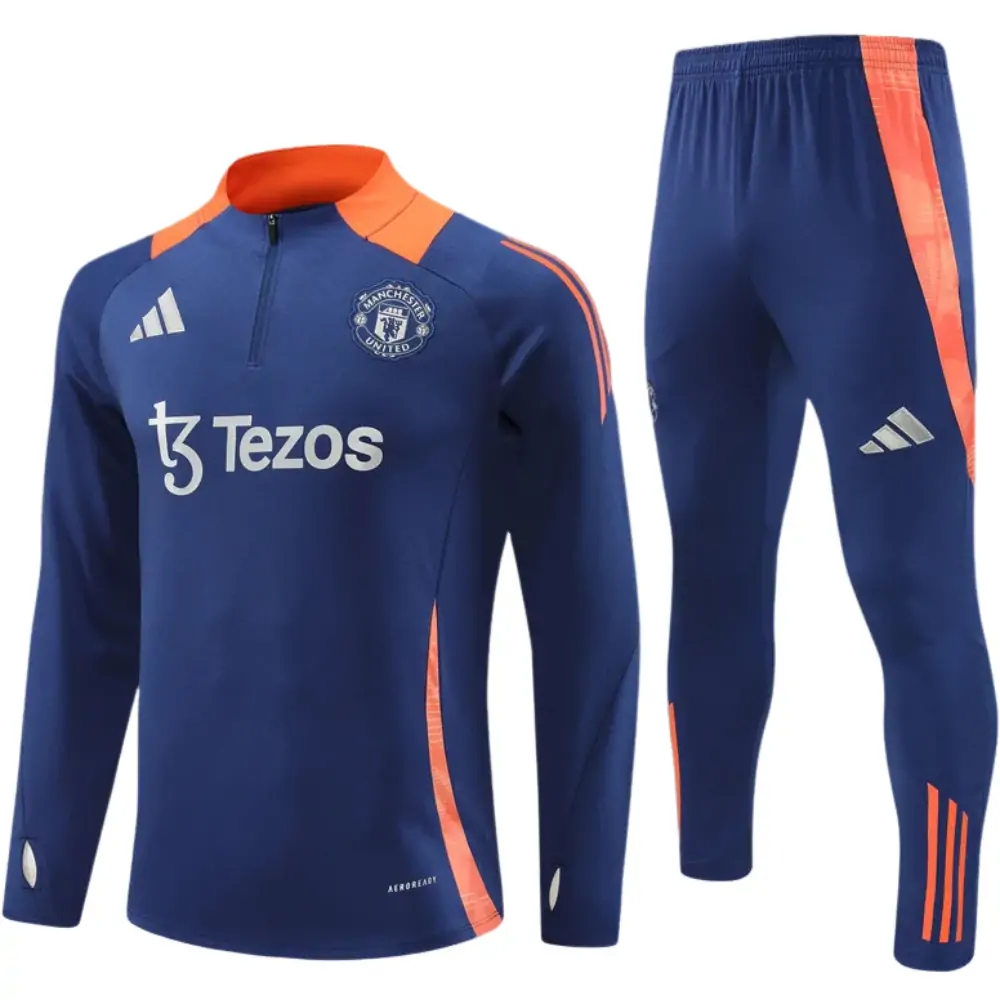 Manchester United Royal Blue Training Jersey for Kids 2024-25