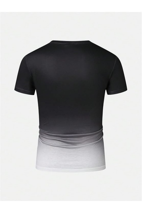 Men's Gradient T Shirt Short Sleeve