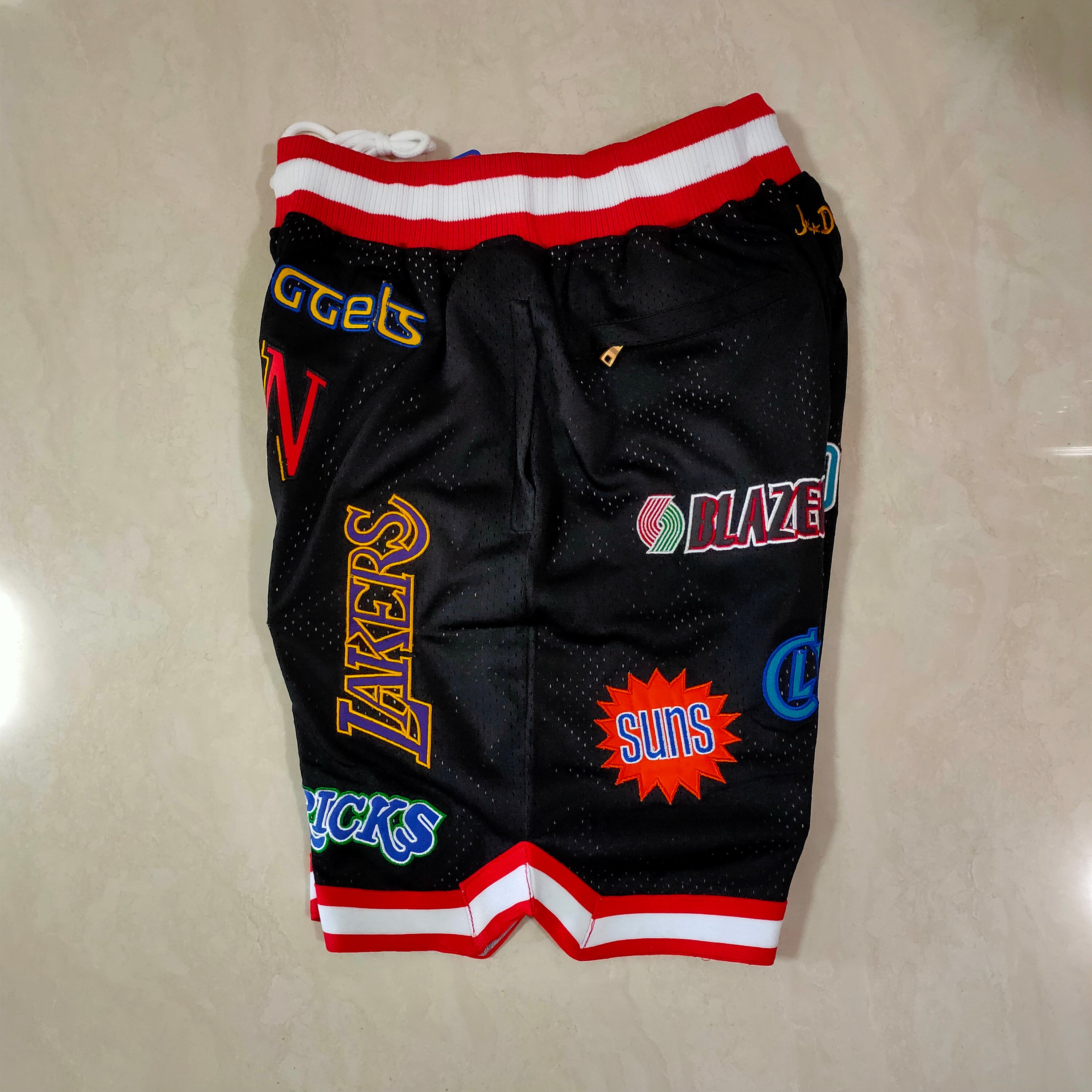 2024 NBA All-Star Western Black Full Density Embroidered Pocket Pants