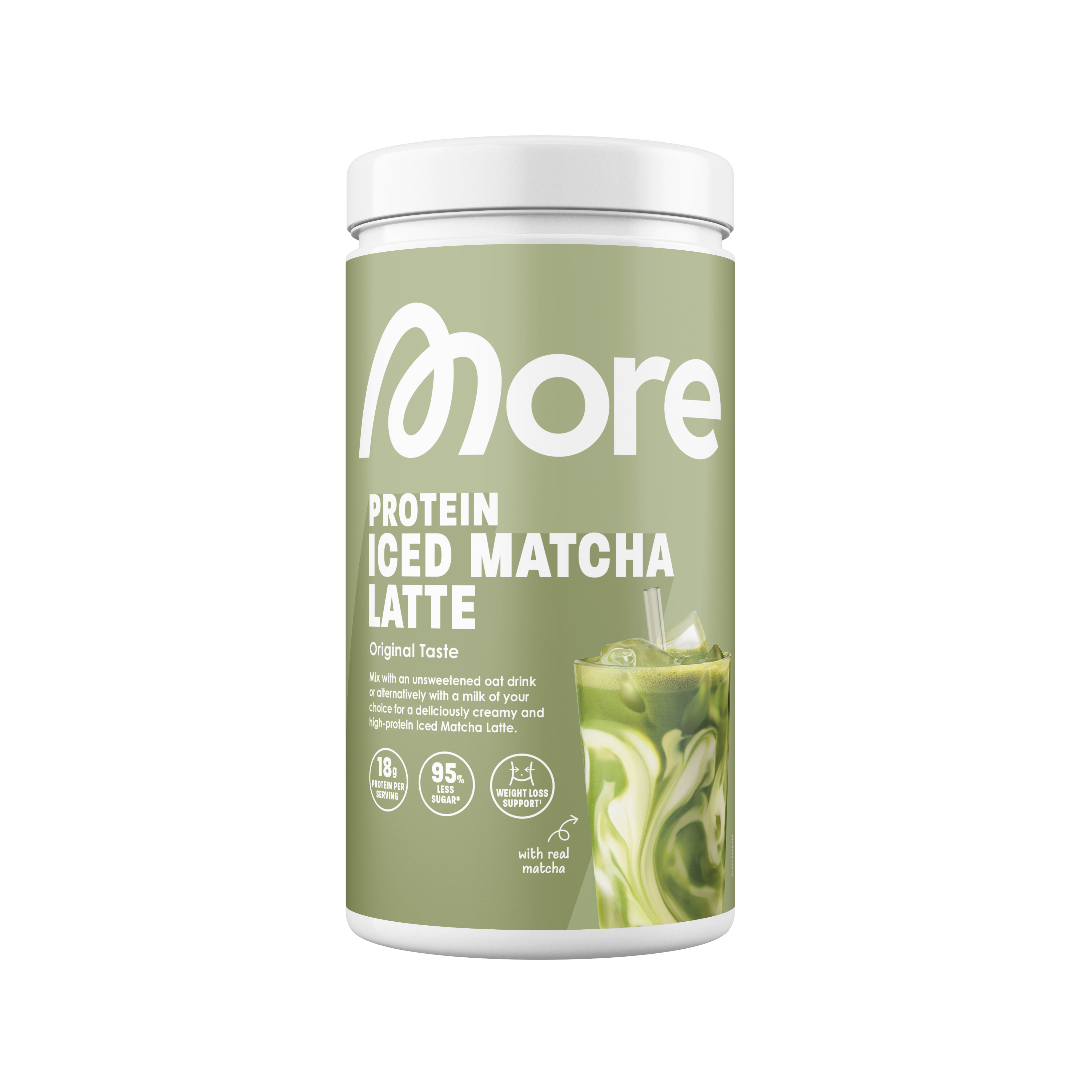 More Protein Iced Matcha Latte