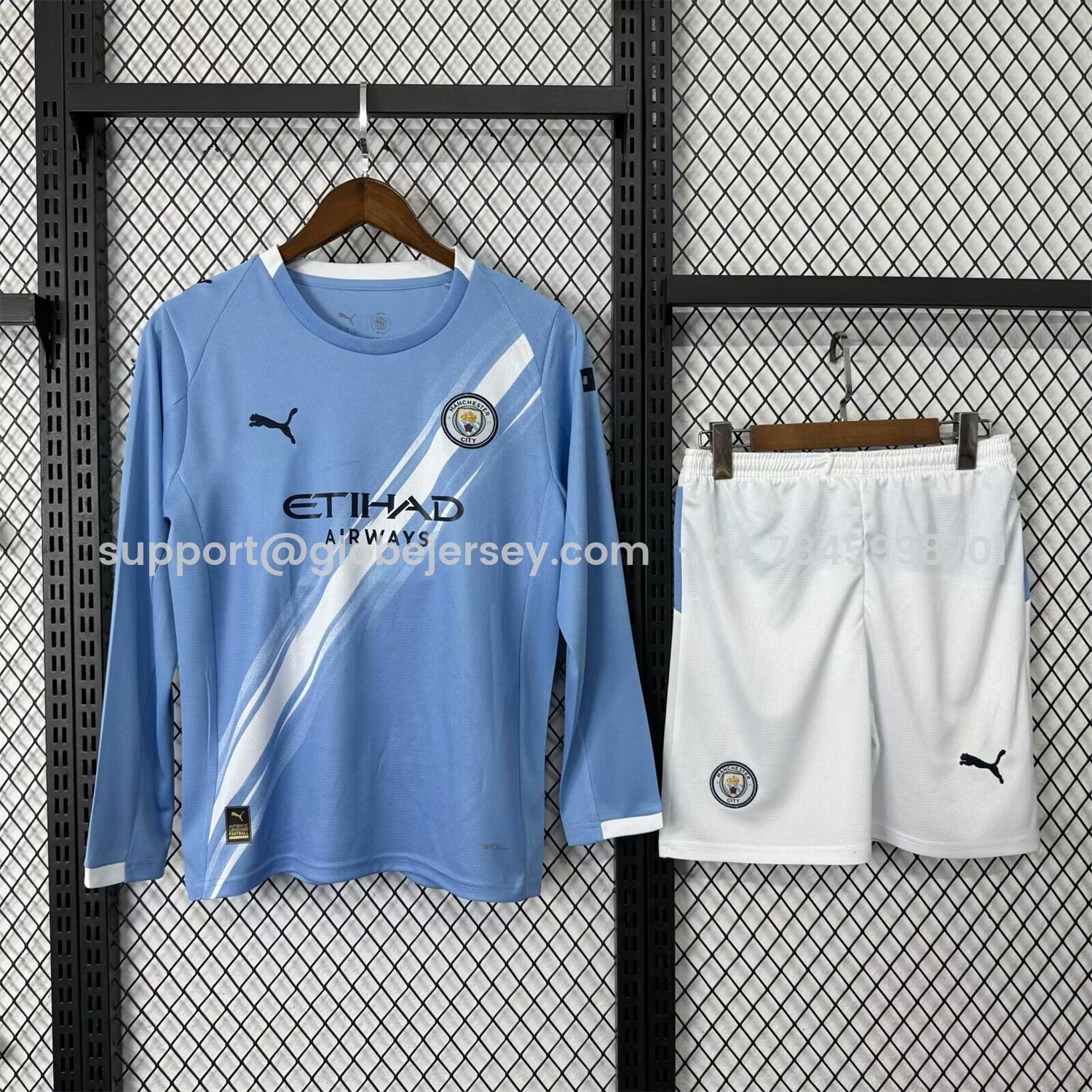 Manchester City 25-26 Home Long Sleeves Kids Kit