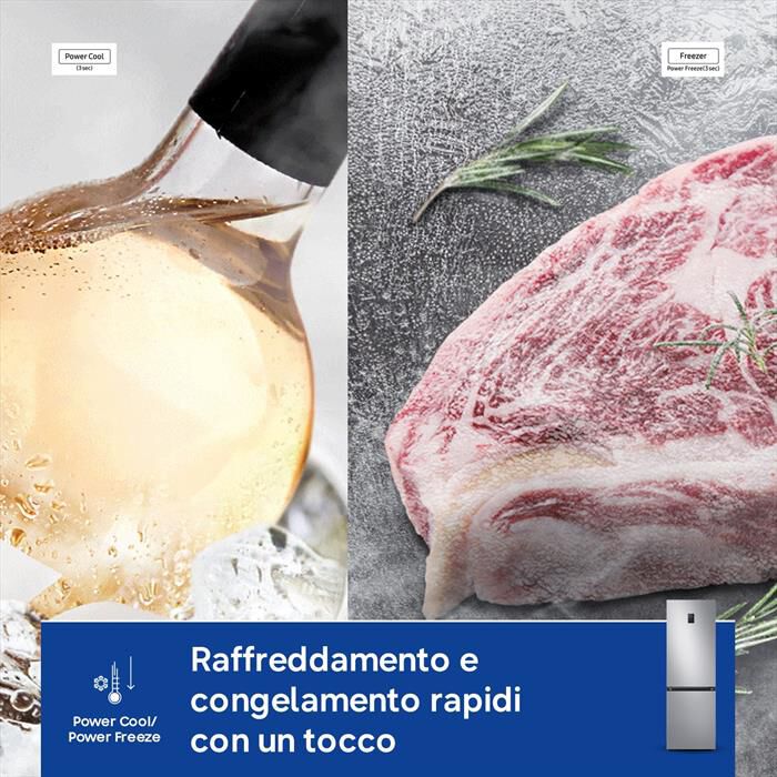 SAMSUNG - Frigorifero combinato RB34C675DSA/EF Classe D-SILVER INOX