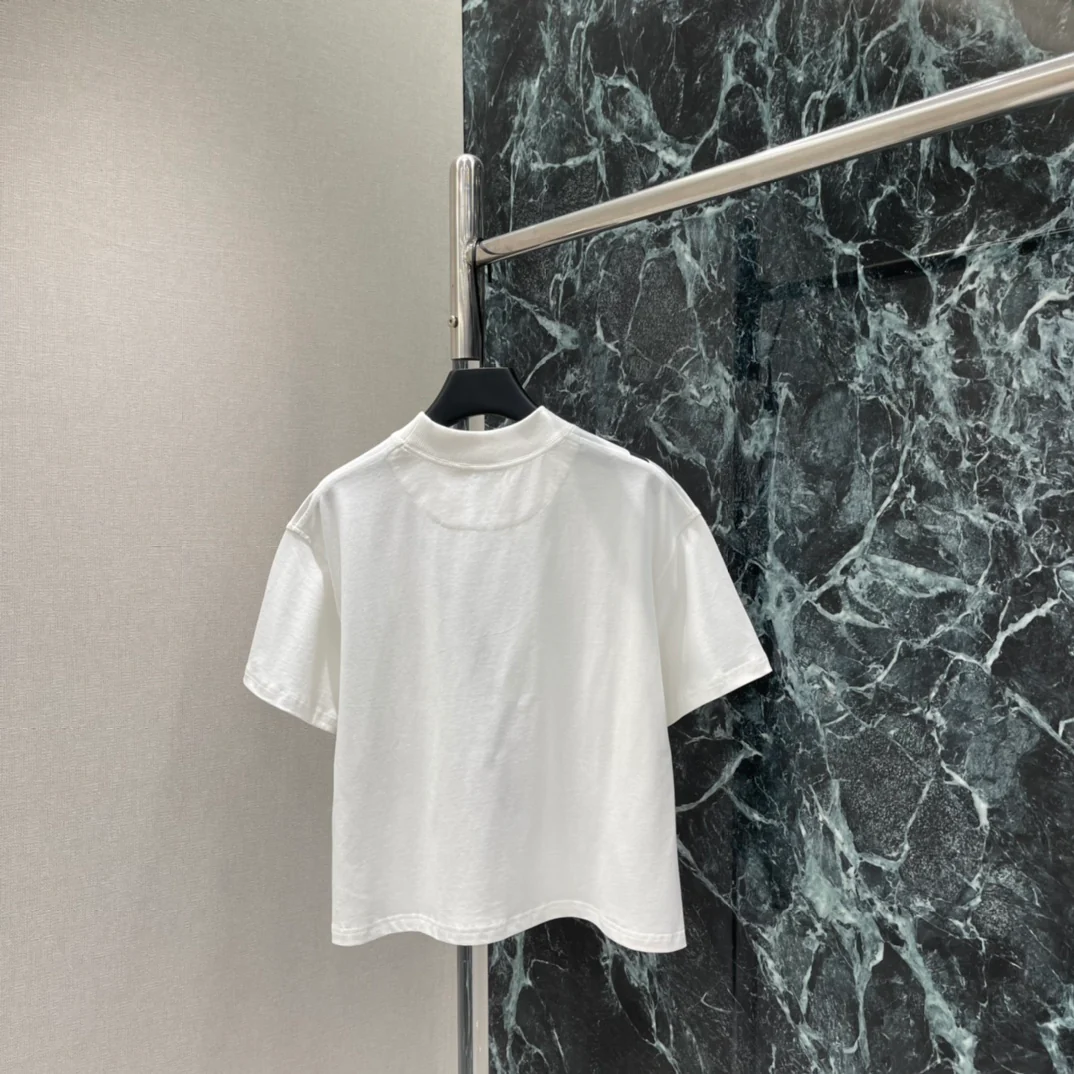 26 Spring/Summer New Arrival: Equestrian Tack Print Turtleneck T-Shirt