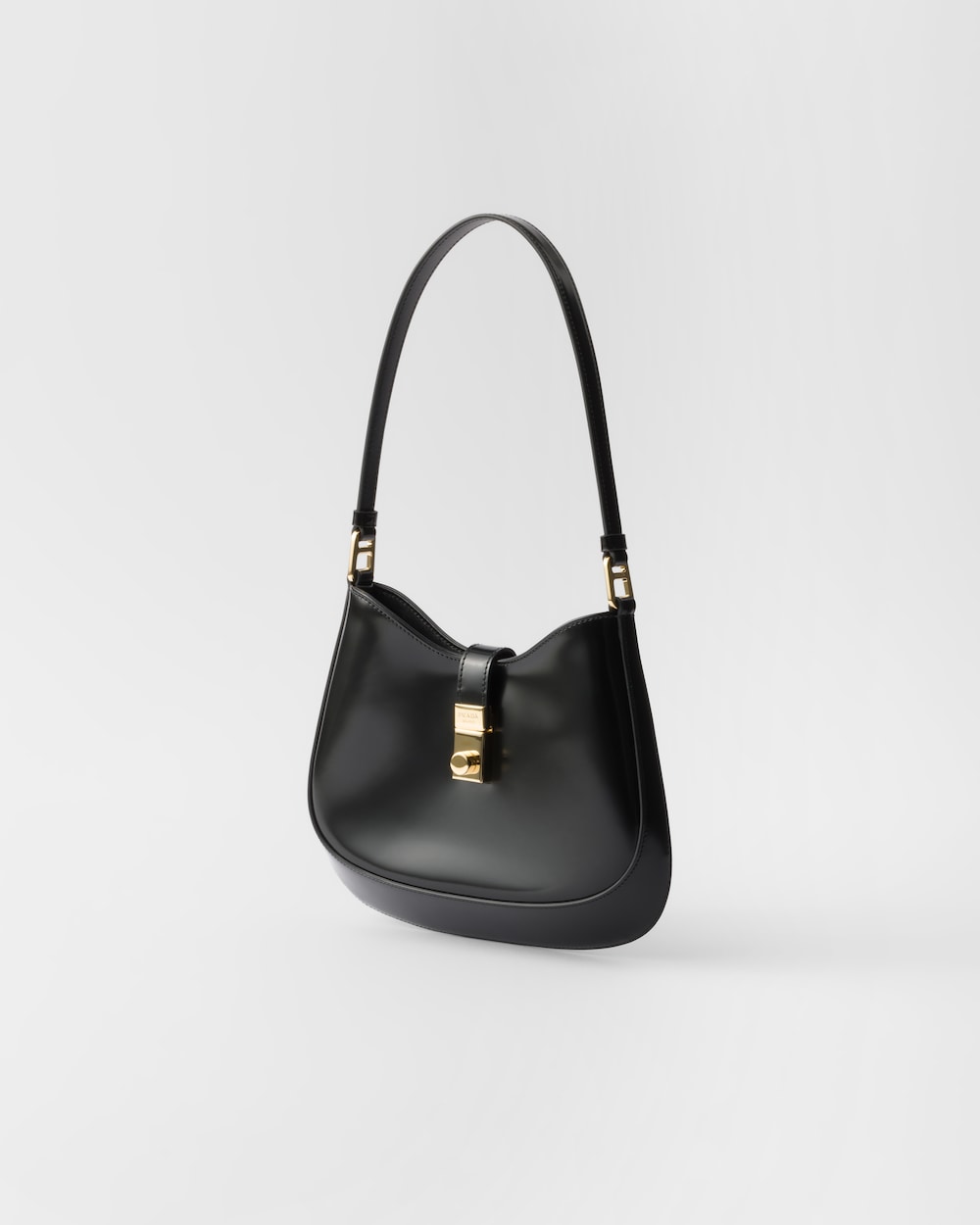 Cleo Brushed Leather Shoulder Bag With Clasp Closure
