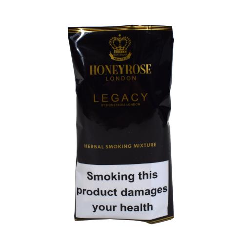 Honeyrose London Legacy Herbal Smoking Mixture Hand Rolling Tobacco (Tobacco free) Pouch